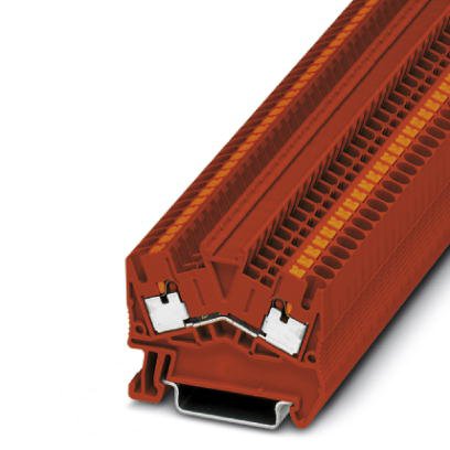 Phoenix Contact Feed-Through Terminal Block; PTS 2.5 RD ; 20A; 600V; 1-Level; #26 - #12; Push-In Connection; Red